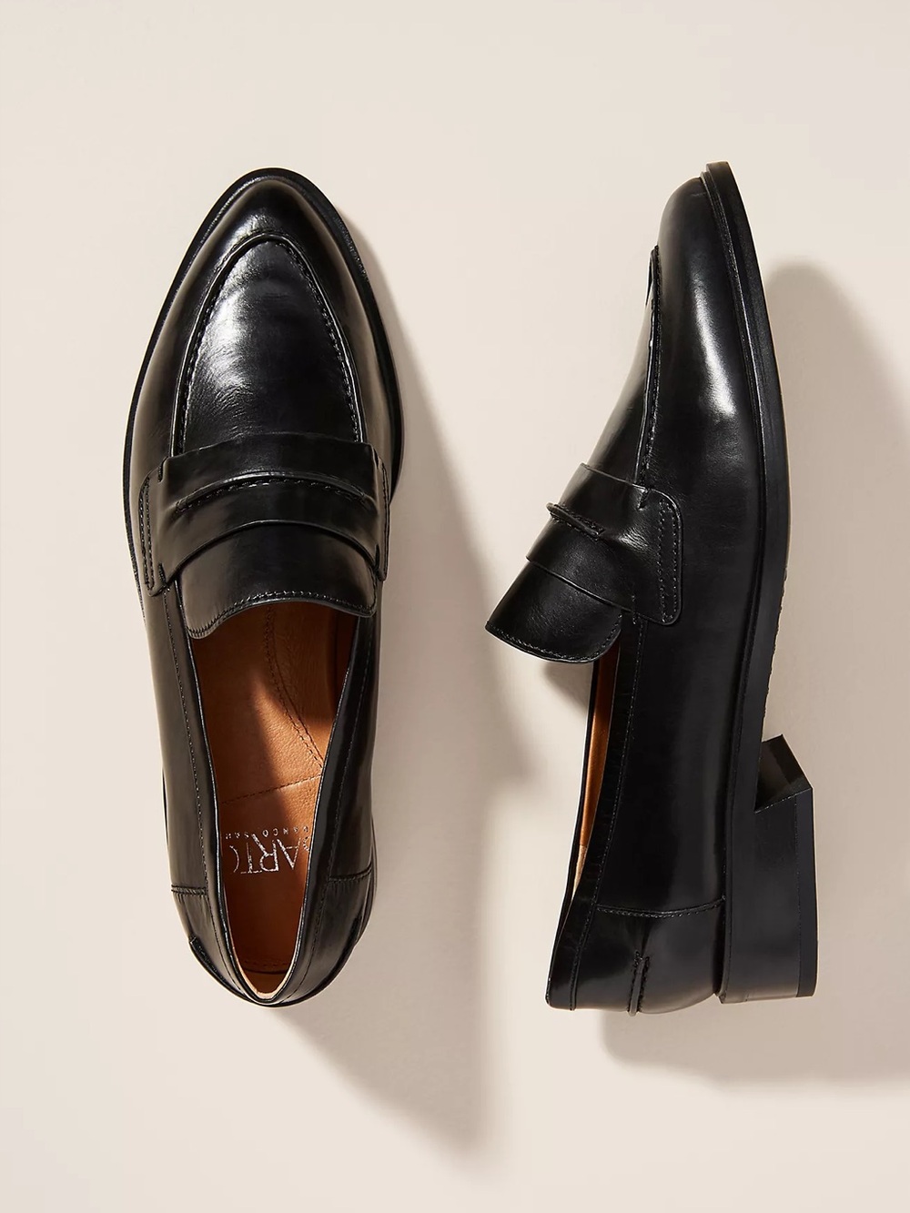 SARTO By Franco Sarto Black Leather Penny Loafers - Picture 15 of 16